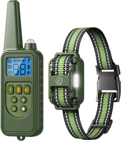 Waterproof Rechargeable Dog Training Collar – 2600ft Range, 3-Dog System, IPX7