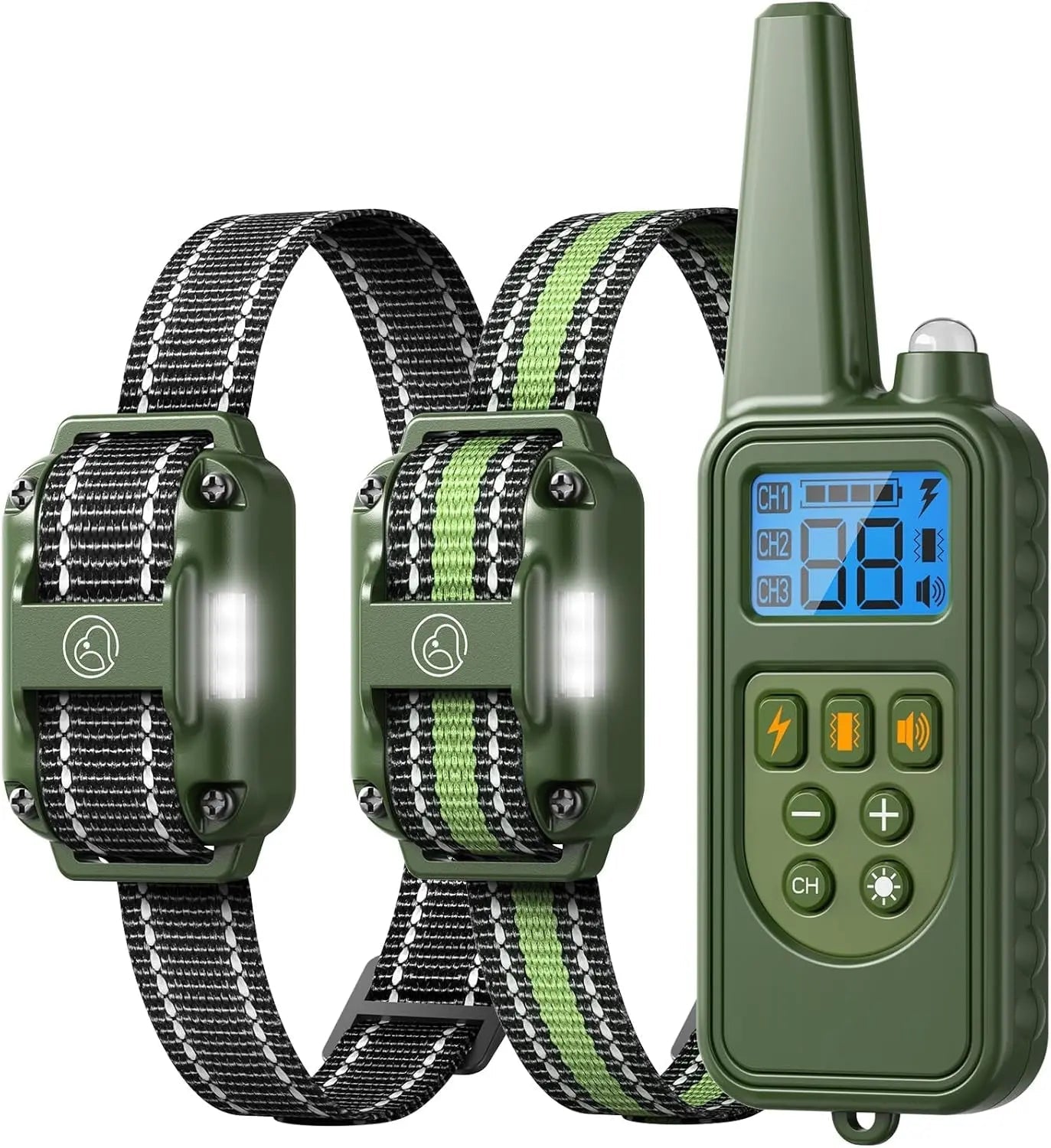 Waterproof Rechargeable Dog Training Collar – 2600ft Range, 3-Dog System, IPX7