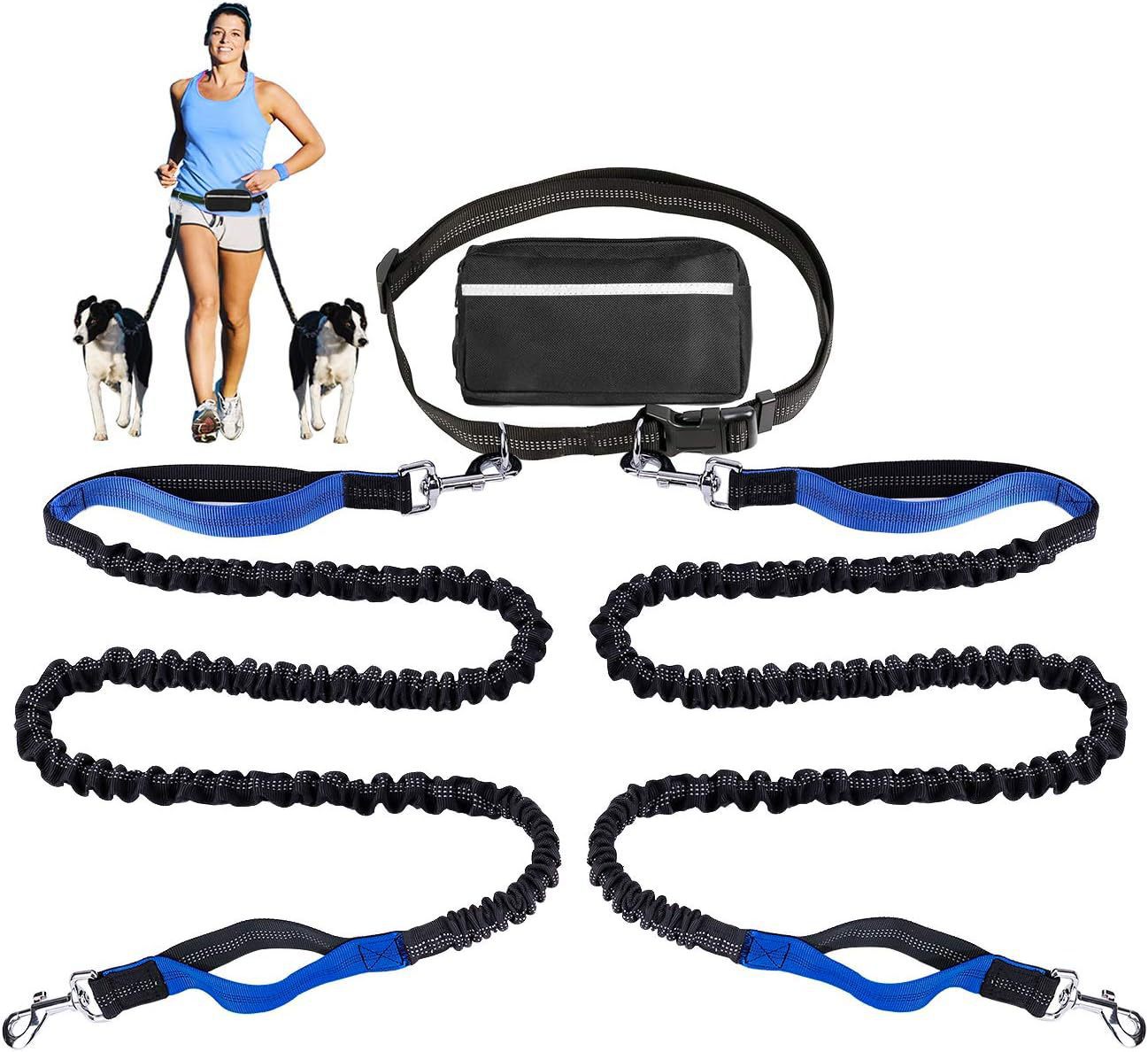 New Product Amazon Cross-Border Pet Dog Running Leash Set Reflective Night Running Waist Bag