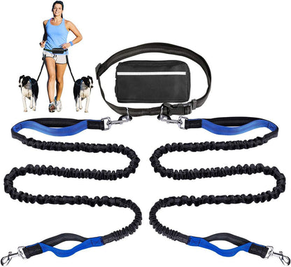 New Product Amazon Cross-Border Pet Dog Running Leash Set Reflective Night Running Waist Bag