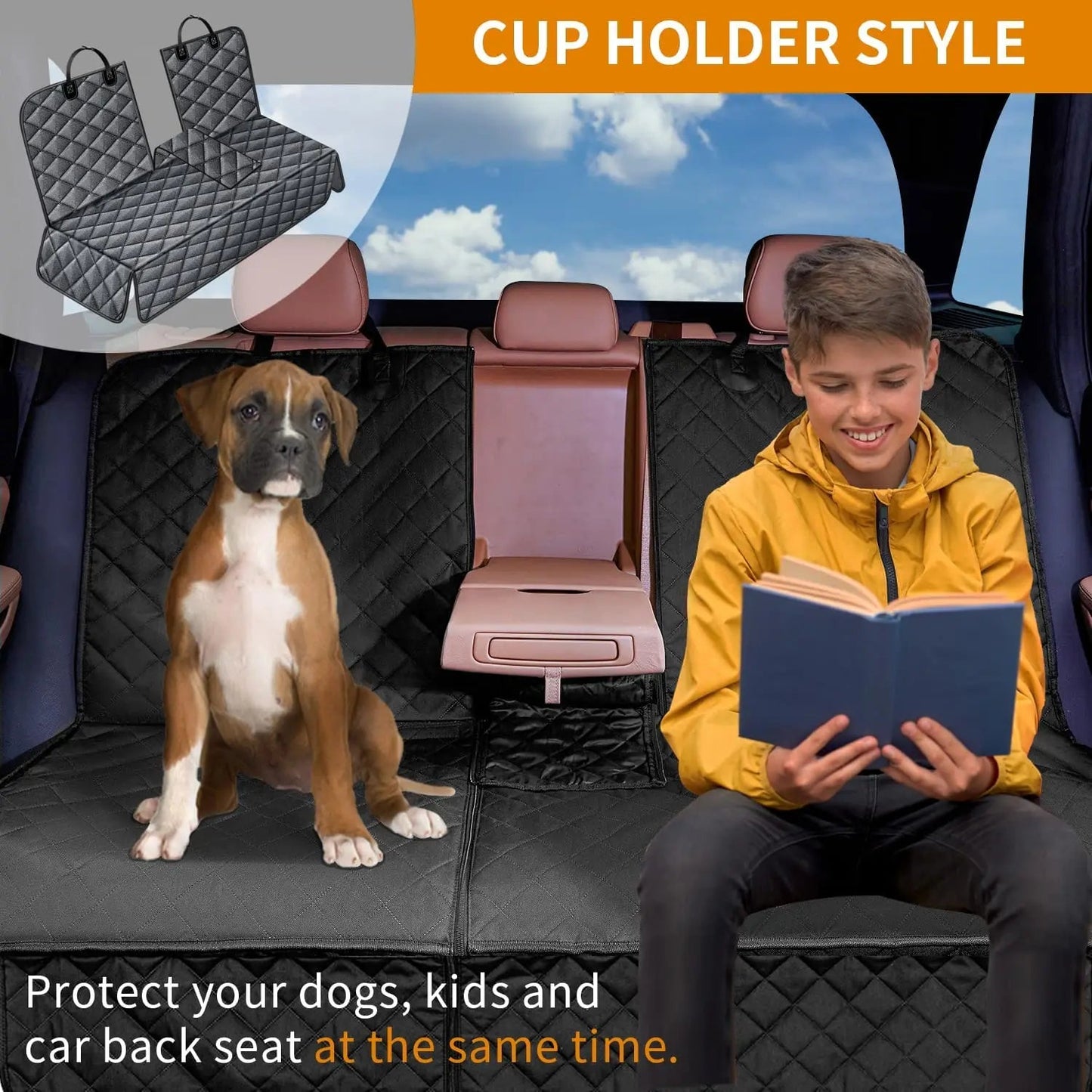 Dog Car Waterproof Seat Cover For Back Seat 