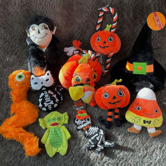 Halloween Pumpkin Toys available at Adorable Pet Supply.