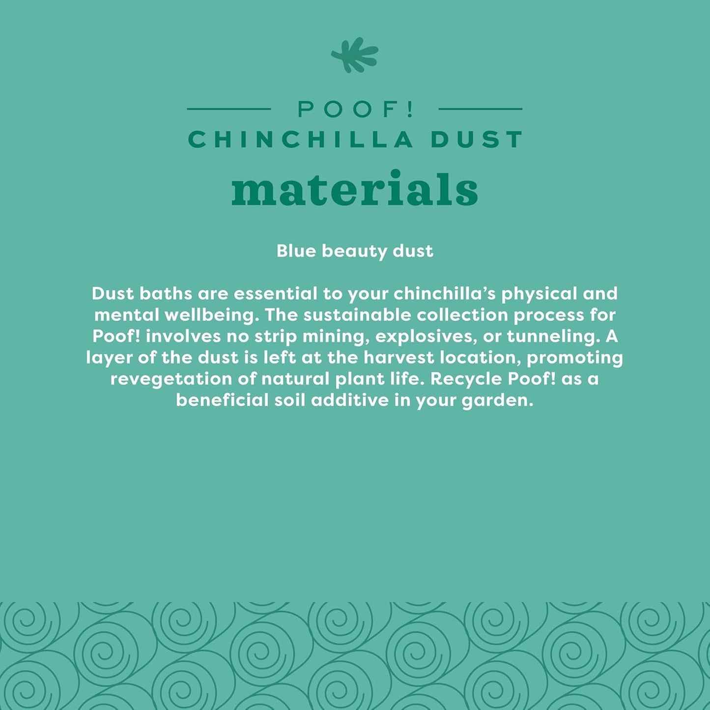 Oxbow POOF! Chinchilla Dust Bath Natural Blue Beauty Grooming Powder 2.5lb