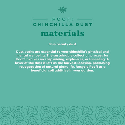 Oxbow POOF! Chinchilla Dust Bath Natural Blue Beauty Grooming Powder 2.5lb