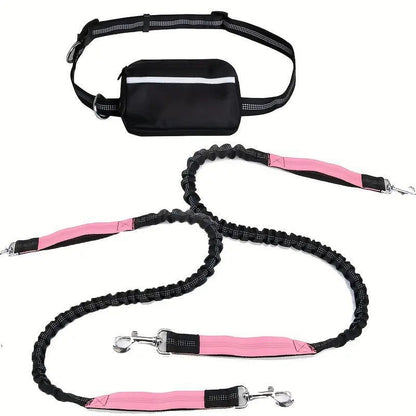 New Product Amazon Cross-Border Pet Dog Running Leash Set Reflective Night Running Waist Bag