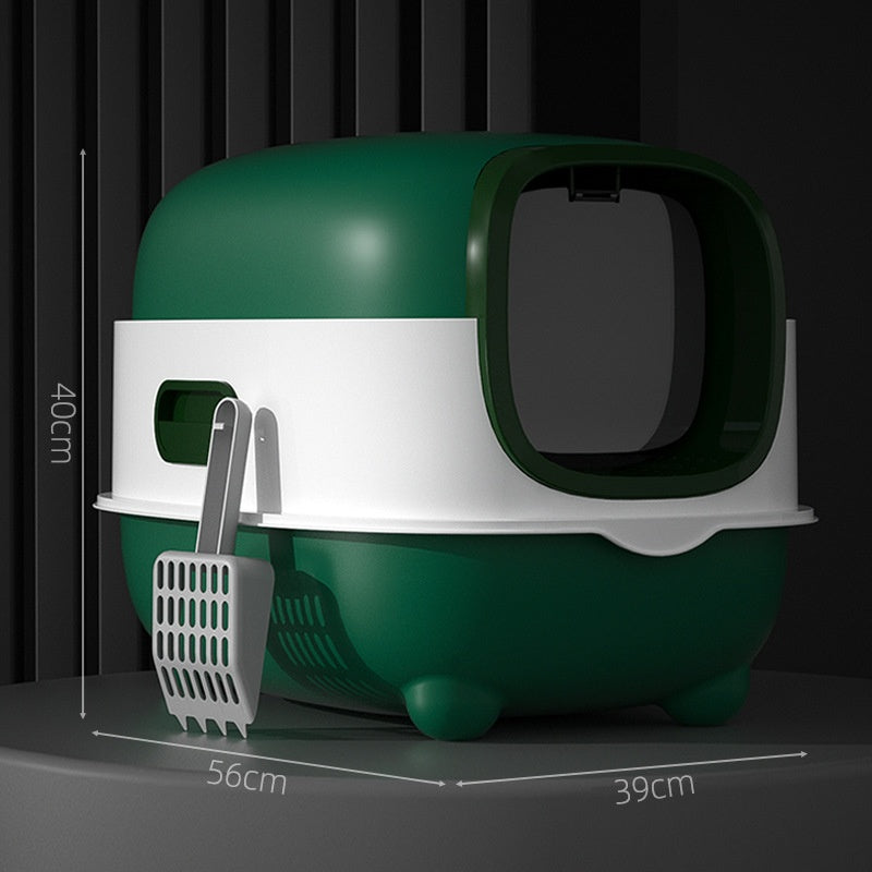 Enclosed Lift-Top Cat Litter Box
