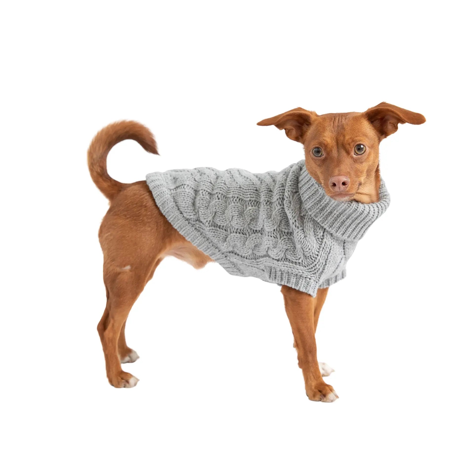 GF Pet Chalet Dog Grey Sweater available at Adorable Pet Supply