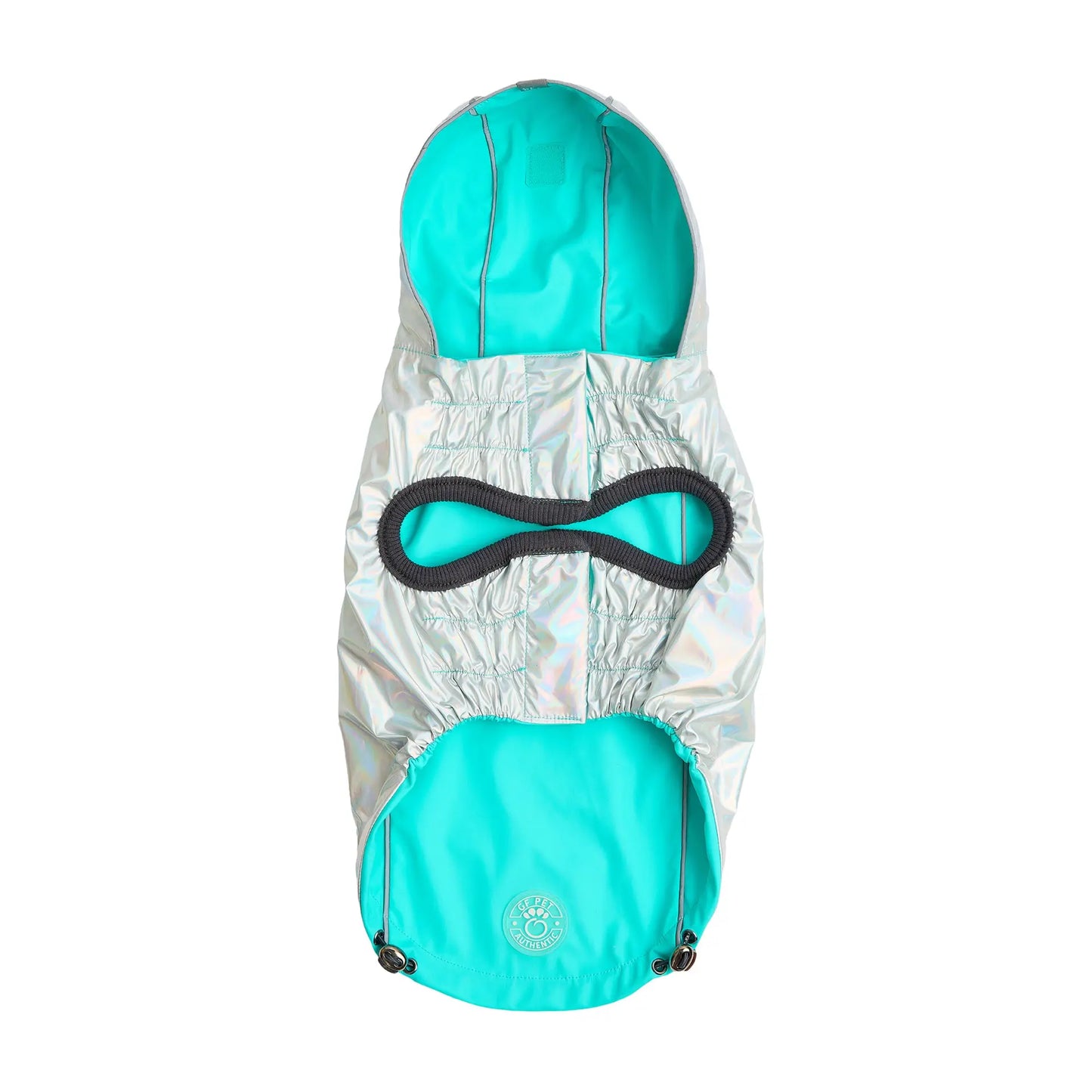 GF Pet Reversible Raincoat - Neon Aqua available at Adorable Pet Supply.